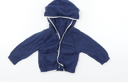 Marks and Spencer Boys Blue   Cardigan Jumper Size 3-6 Months