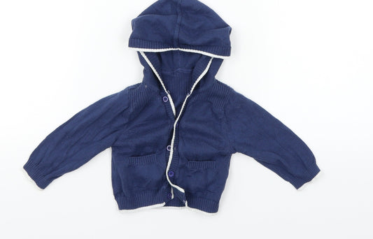 Marks and Spencer Boys Blue   Cardigan Jumper Size 3-6 Months