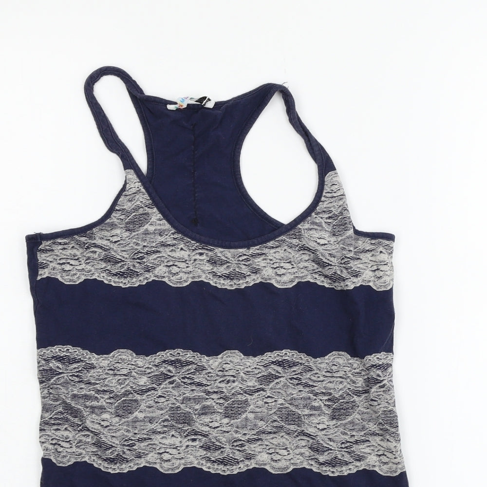 Womens UK Size 10 Denim  Co Blue Basic Tank