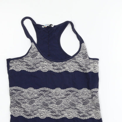Womens UK Size 10 Denim  Co Blue Basic Tank