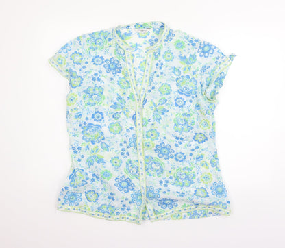 Womens UK Size 14 New Look Blue Basic Button-Up