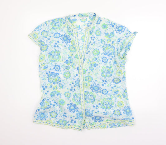 Womens UK Size 14 New Look Blue Basic Button-Up