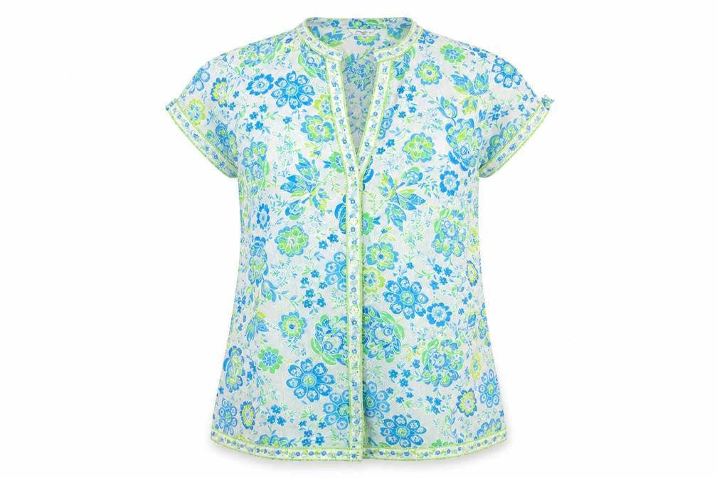 Womens UK Size 14 New Look Blue Basic Button-Up