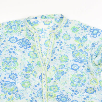 Womens UK Size 14 New Look Blue Basic Button-Up