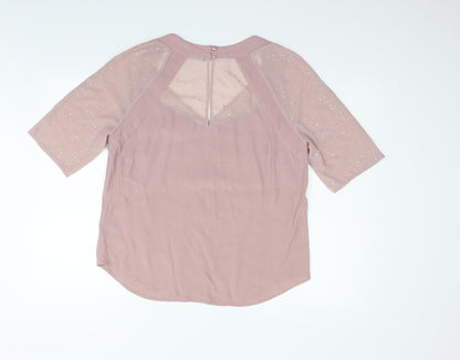 Marks and Spencer Womens Beige   Basic Blouse Size 14