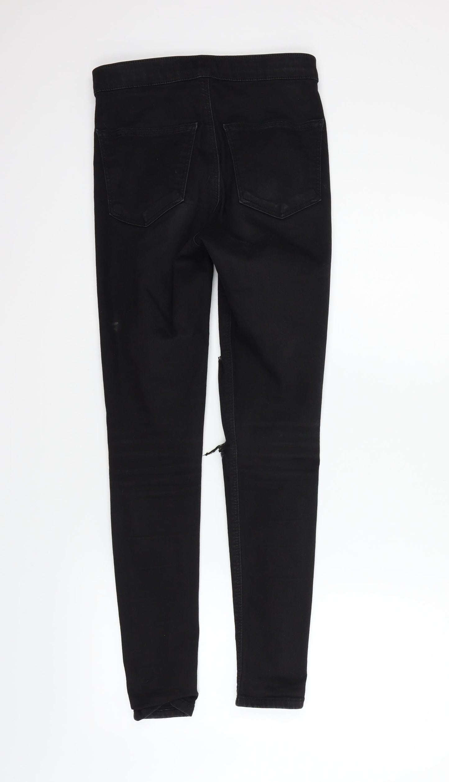 Topshop Womens Black   Straight Jeans Size 10 L32 in