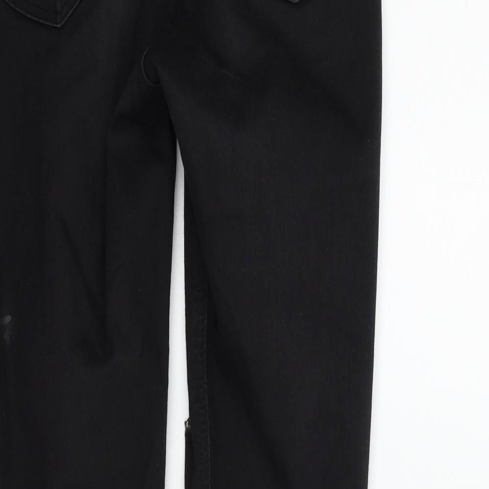 Topshop Womens Black   Straight Jeans Size 10 L32 in