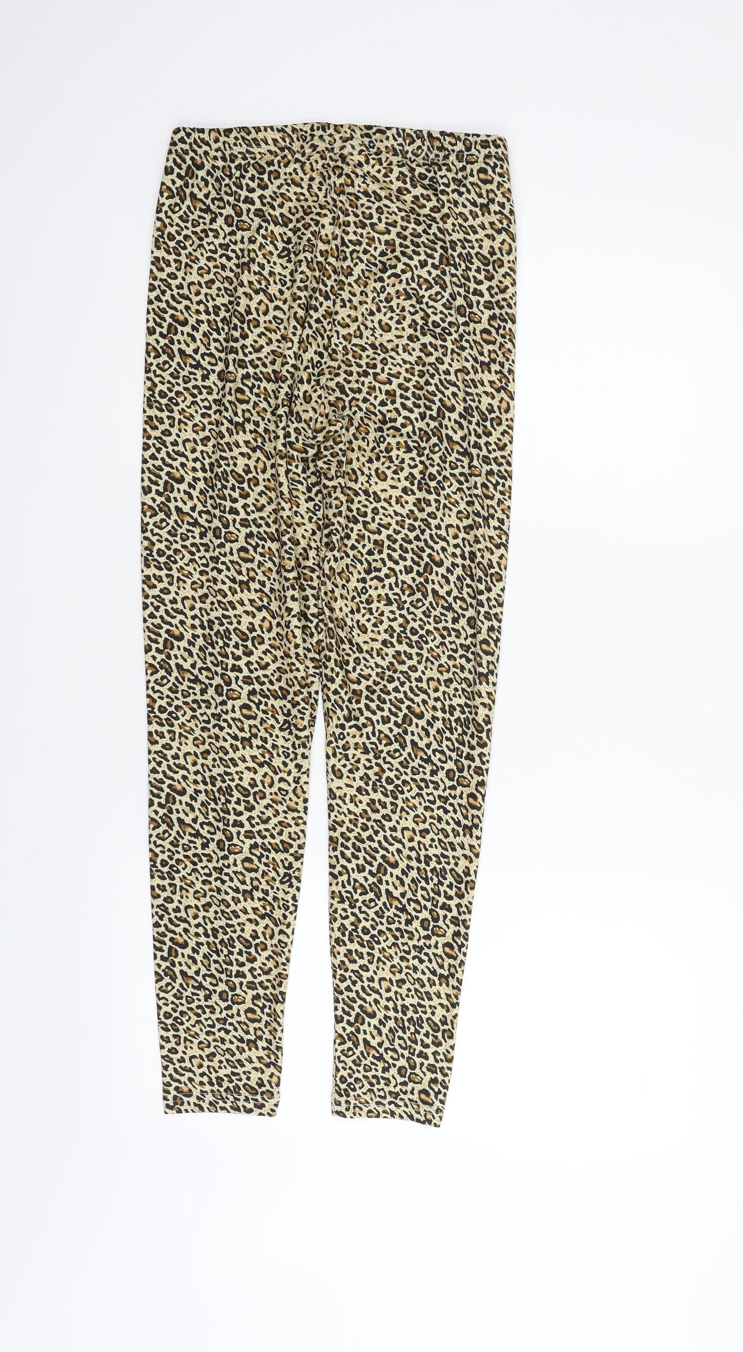 SheIn Womens Beige Animal Print  Jegging Leggings Size S L24 in
