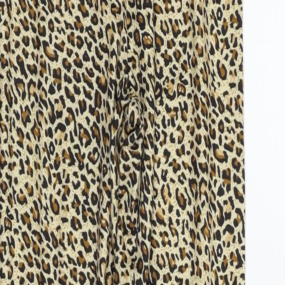 SheIn Womens Beige Animal Print  Jegging Leggings Size S L24 in