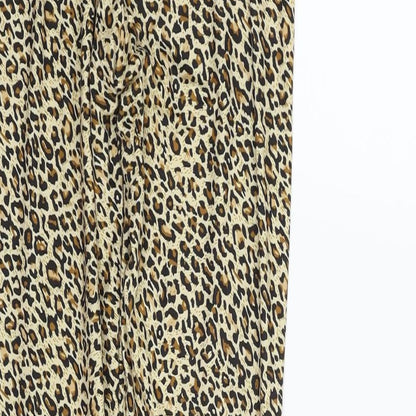 SheIn Womens Beige Animal Print  Jegging Leggings Size S L24 in