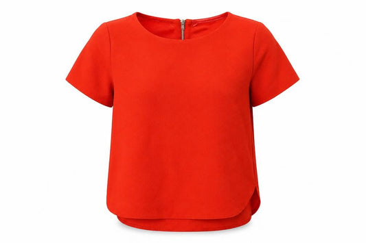 Womens UK Size 8 F&F Orange Basic Blouse