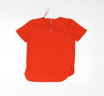 F&F Womens Orange   Basic Blouse Size 8