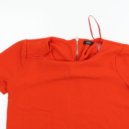 F&F Womens Orange   Basic Blouse Size 8