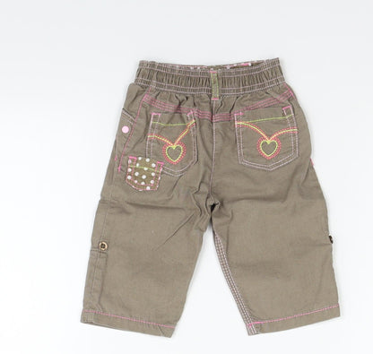 Marks and Spencer Girls Beige   Track Pants Trousers Size 3-6 Months