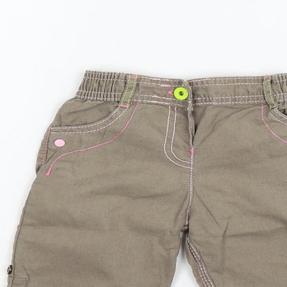 Marks and Spencer Girls Beige   Track Pants Trousers Size 3-6 Months