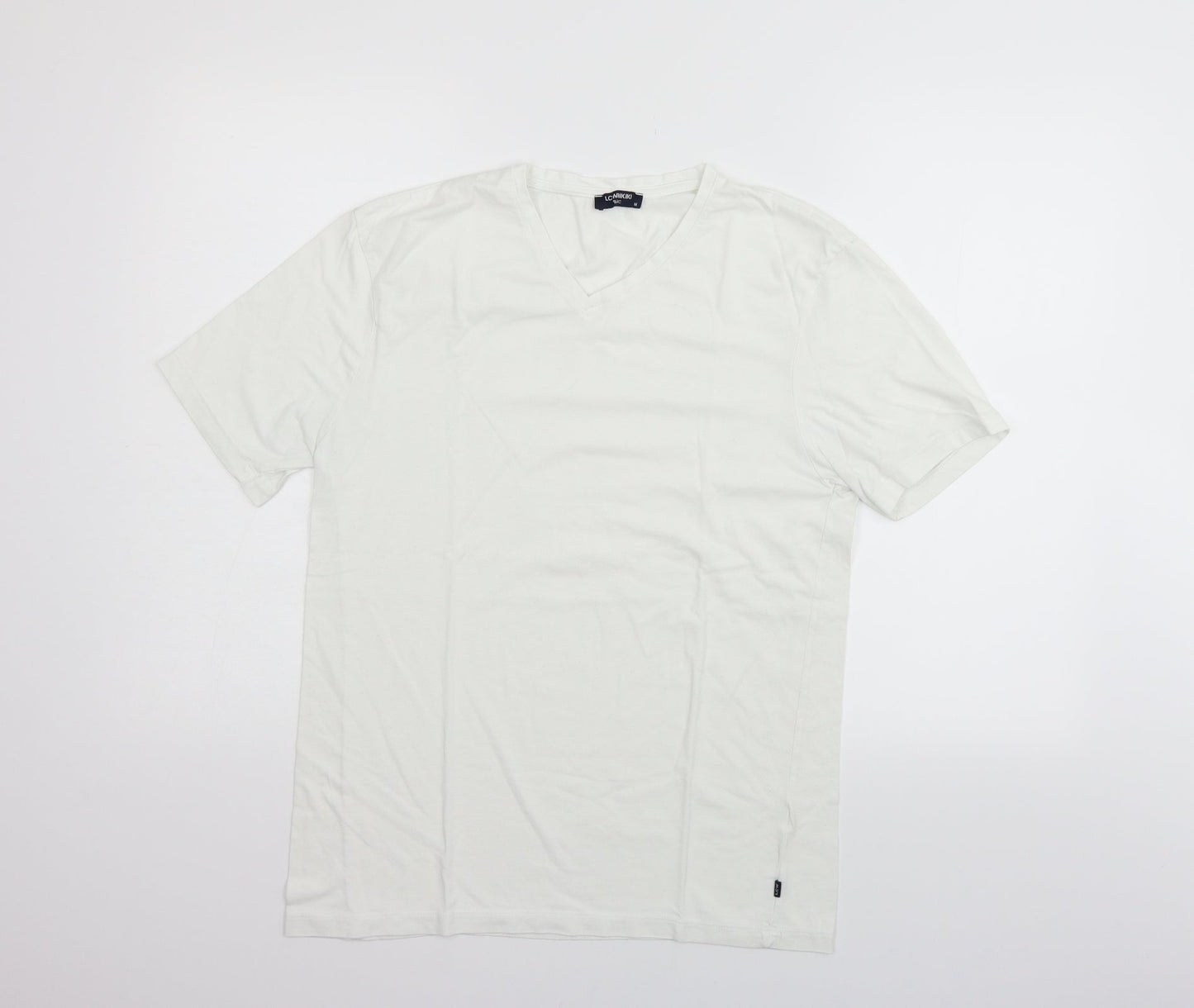 Womens UK Size M LC Waikiki White Basic T-Shirt
