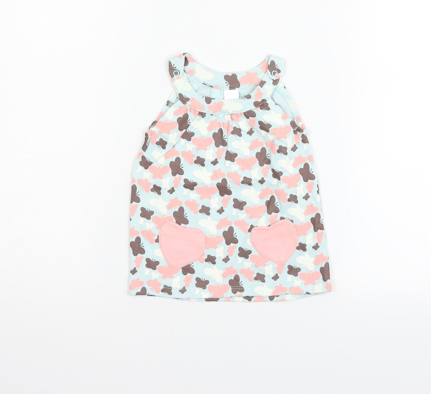 Adams Kids Girls Blue Geometric  Fit & Flare  Size 6-9 Months