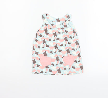 Adams Kids Girls Blue Geometric  Fit & Flare  Size 6-9 Months