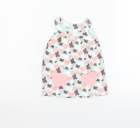 Adams Kids Girls Blue Geometric  Fit & Flare  Size 6-9 Months