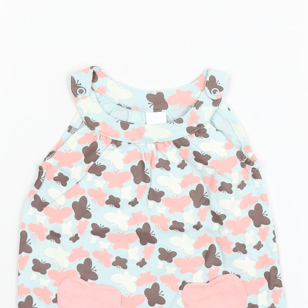 Adams Kids Girls Blue Geometric  Fit & Flare  Size 6-9 Months