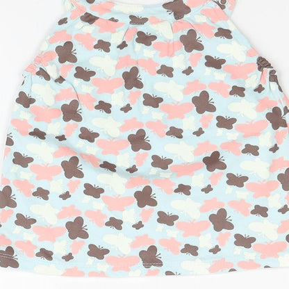 Adams Kids Girls Blue Geometric  Fit & Flare  Size 6-9 Months