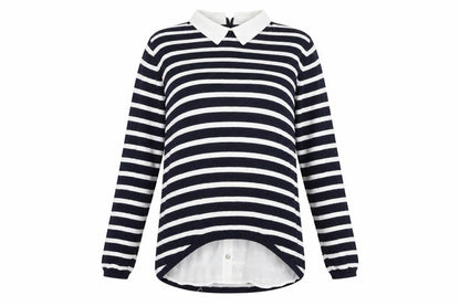 Atmosphere Womens Blue Striped  Pullover Jumper Size 12