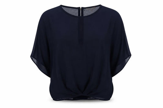 Womens UK Size M Et Vous Blue Basic Blouse
