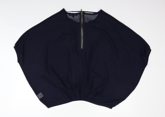 Womens UK Size M Et Vous Blue Basic Blouse