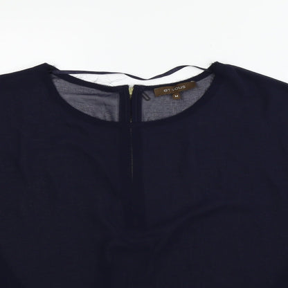 Womens UK Size M Et Vous Blue Basic Blouse