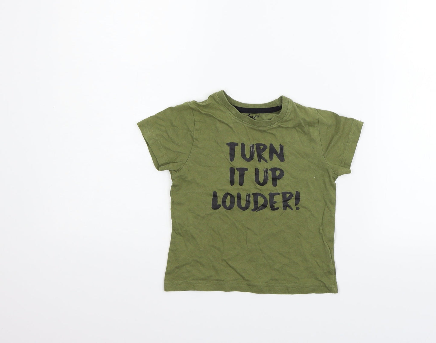 Primark Boys Green   Basic T-Shirt Size 2-3 Years