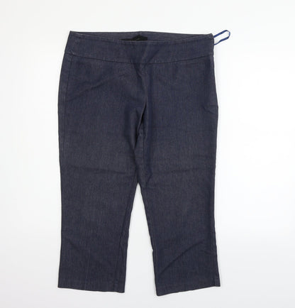 Evie Collection Womens Blue   Trousers  Size 14 L21 in