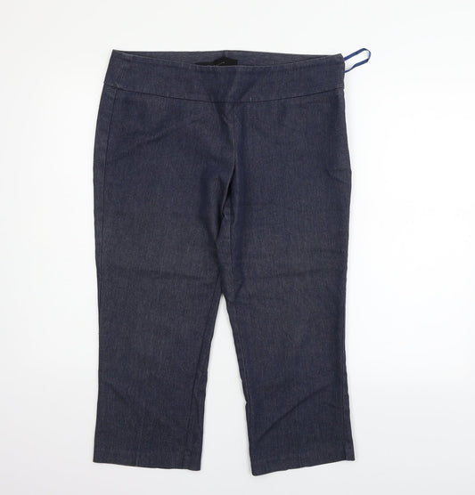 Evie Collection Womens Blue   Trousers  Size 14 L21 in