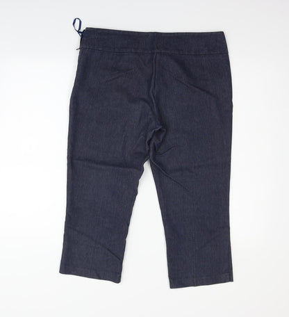 Evie Collection Womens Blue   Trousers  Size 14 L21 in