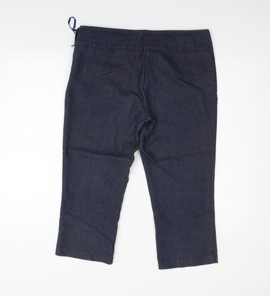 Evie Collection Womens Blue   Trousers  Size 14 L21 in