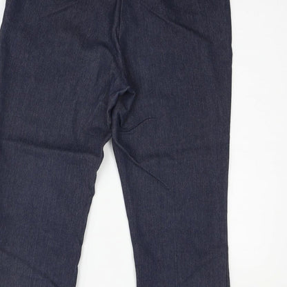 Evie Collection Womens Blue   Trousers  Size 14 L21 in