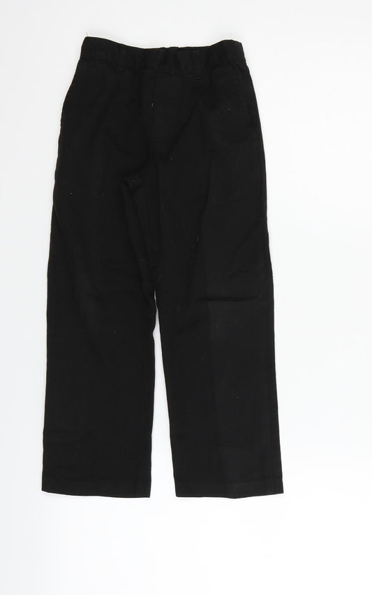 George Boys Black   Chino Trousers Size 5-6 Years