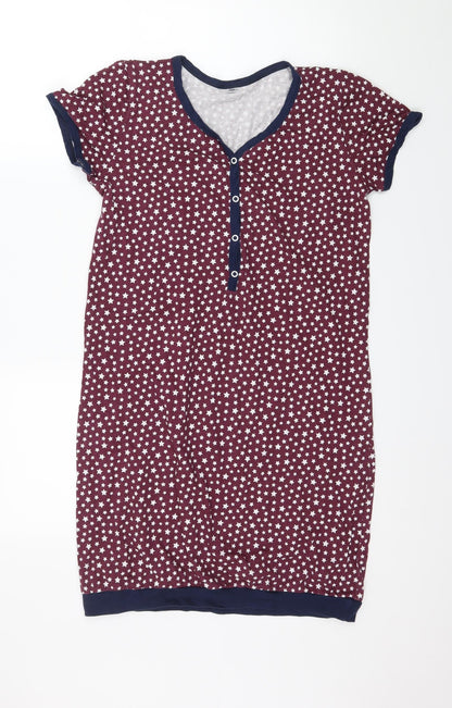 Preworn Womens Purple Geometric Jersey T-Shirt Dress  Size M  - Stars