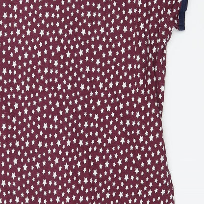 Preworn Womens Purple Geometric Jersey T-Shirt Dress  Size M  - Stars