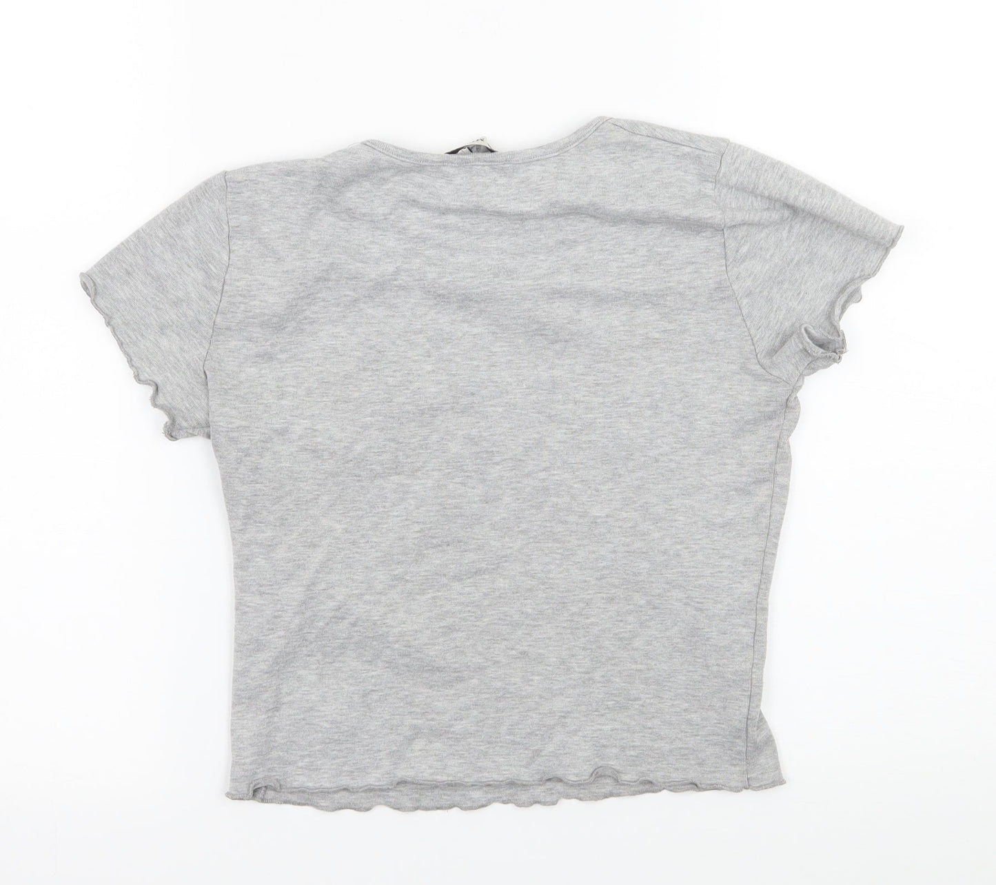 Miss Evie Girls Grey  Jersey Basic T-Shirt Size 11-12 Years  - It's a long story