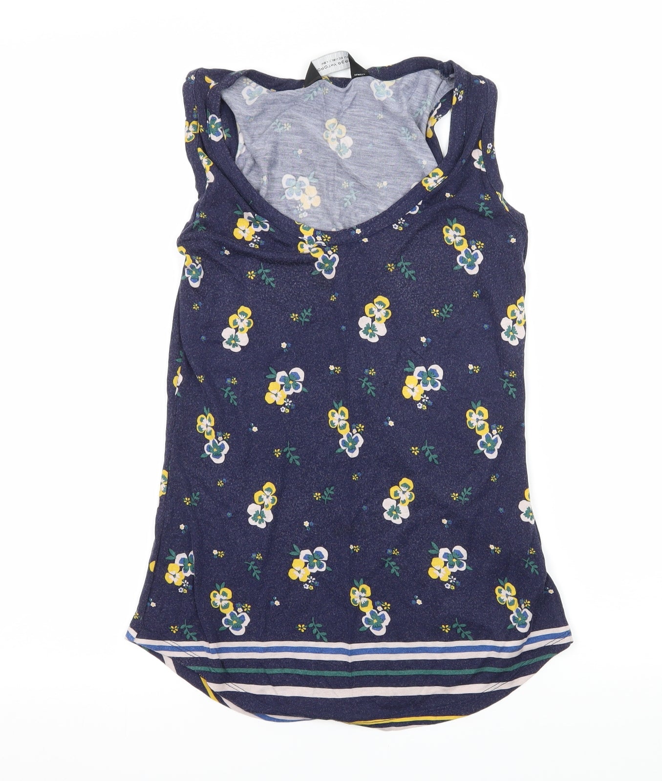 Womens UK Size 8 Dorothy Perkins Blue Basic Tank