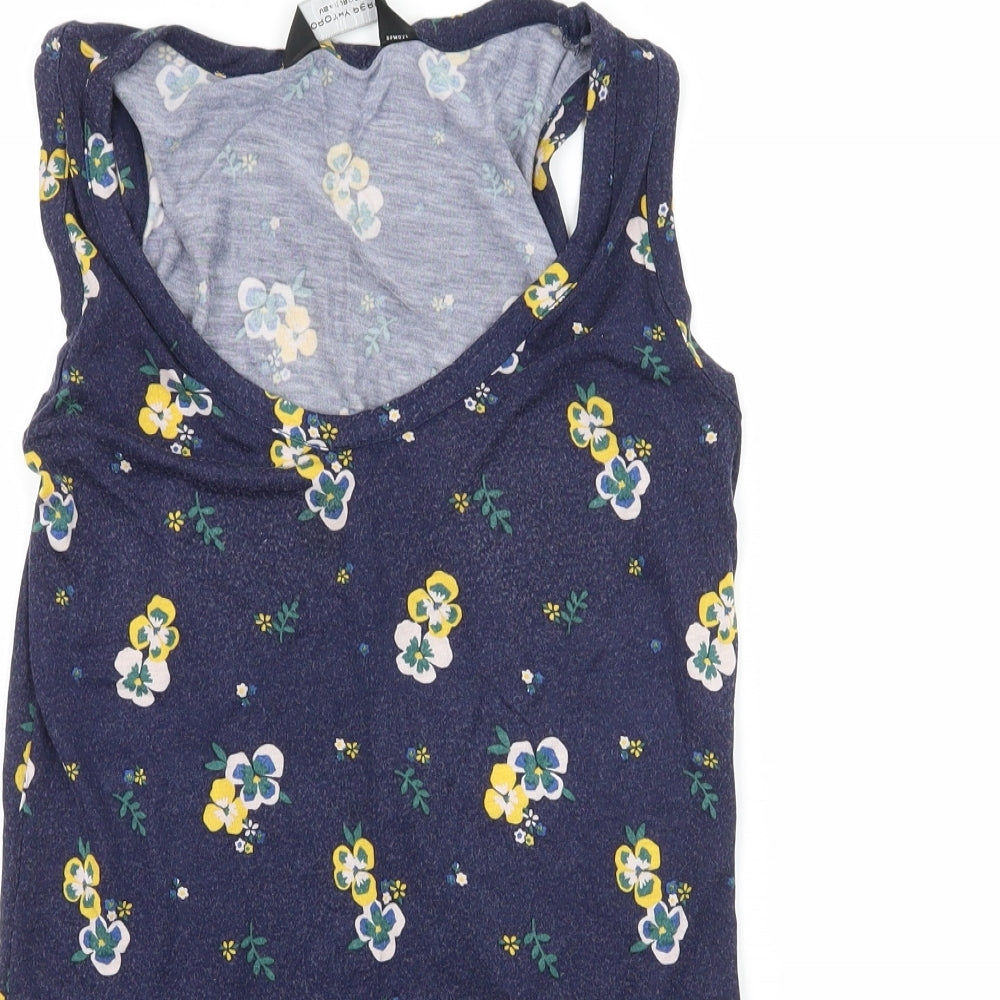 Womens UK Size 8 Dorothy Perkins Blue Basic Tank