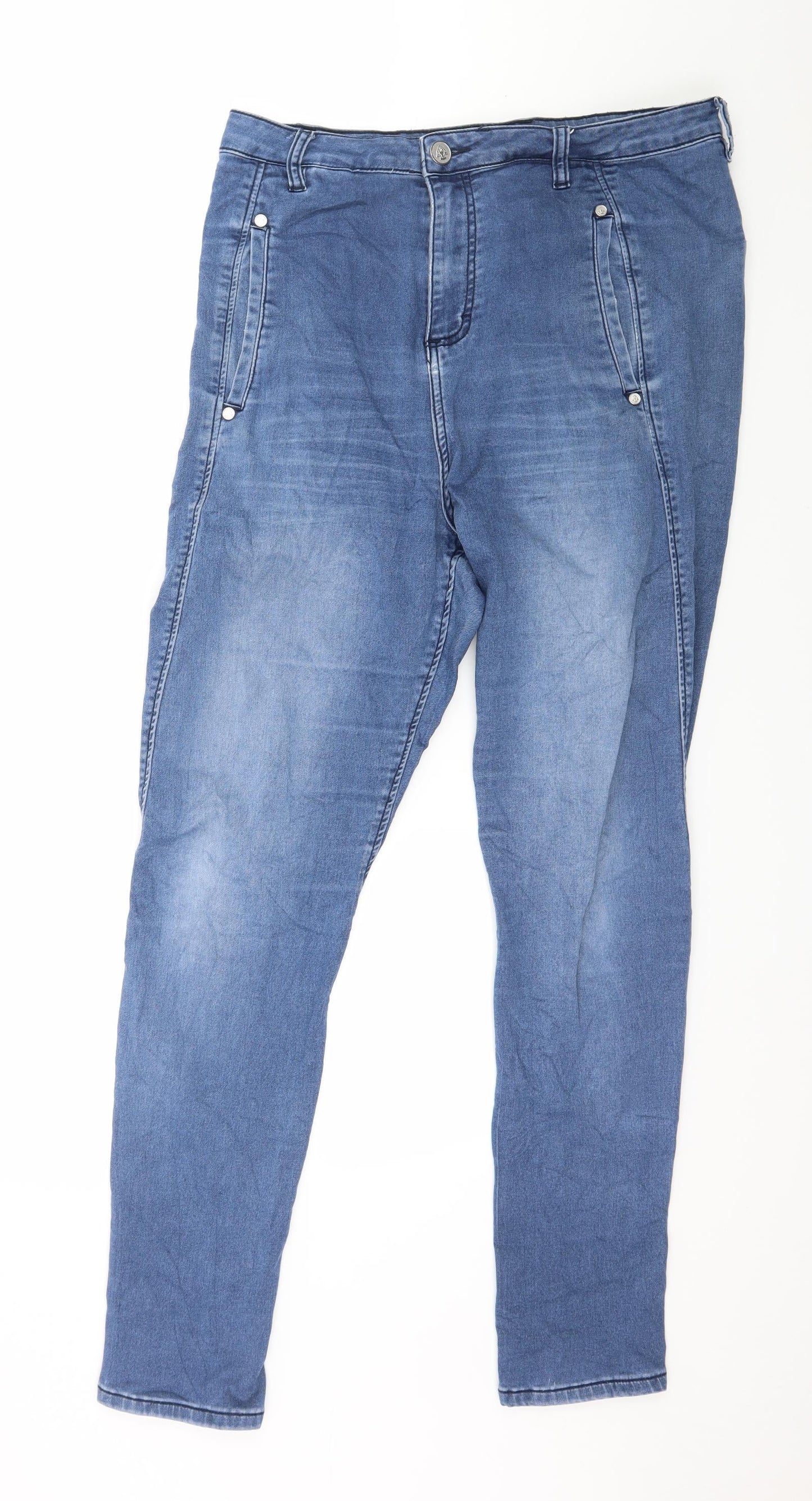 Womens UK Size 34 in Preworn Regular Fit Skinny Blue Jeans
