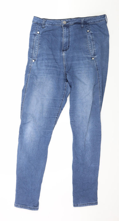 Womens UK Size 34 in Preworn Regular Fit Skinny Blue Jeans