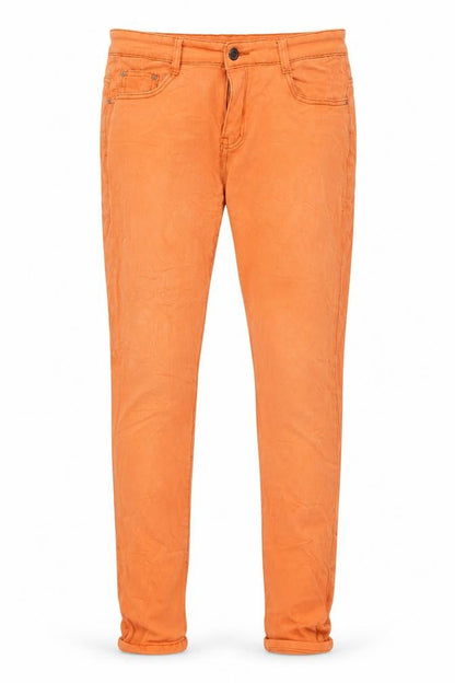 Voggo Womens Orange  Denim Skinny Jeans Size 34 in L20 in