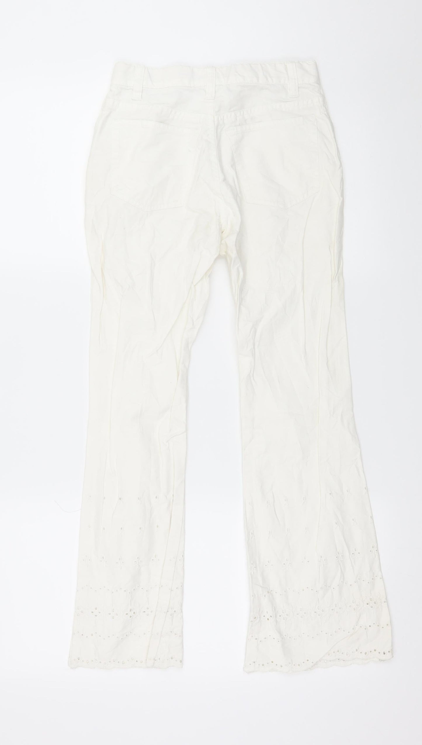 Gap Girls White  Denim Flared Jeans Size 12 Years