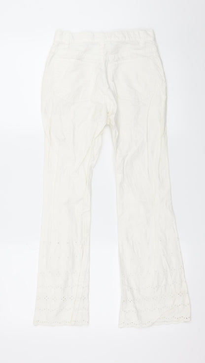 Gap Girls White  Denim Flared Jeans Size 12 Years