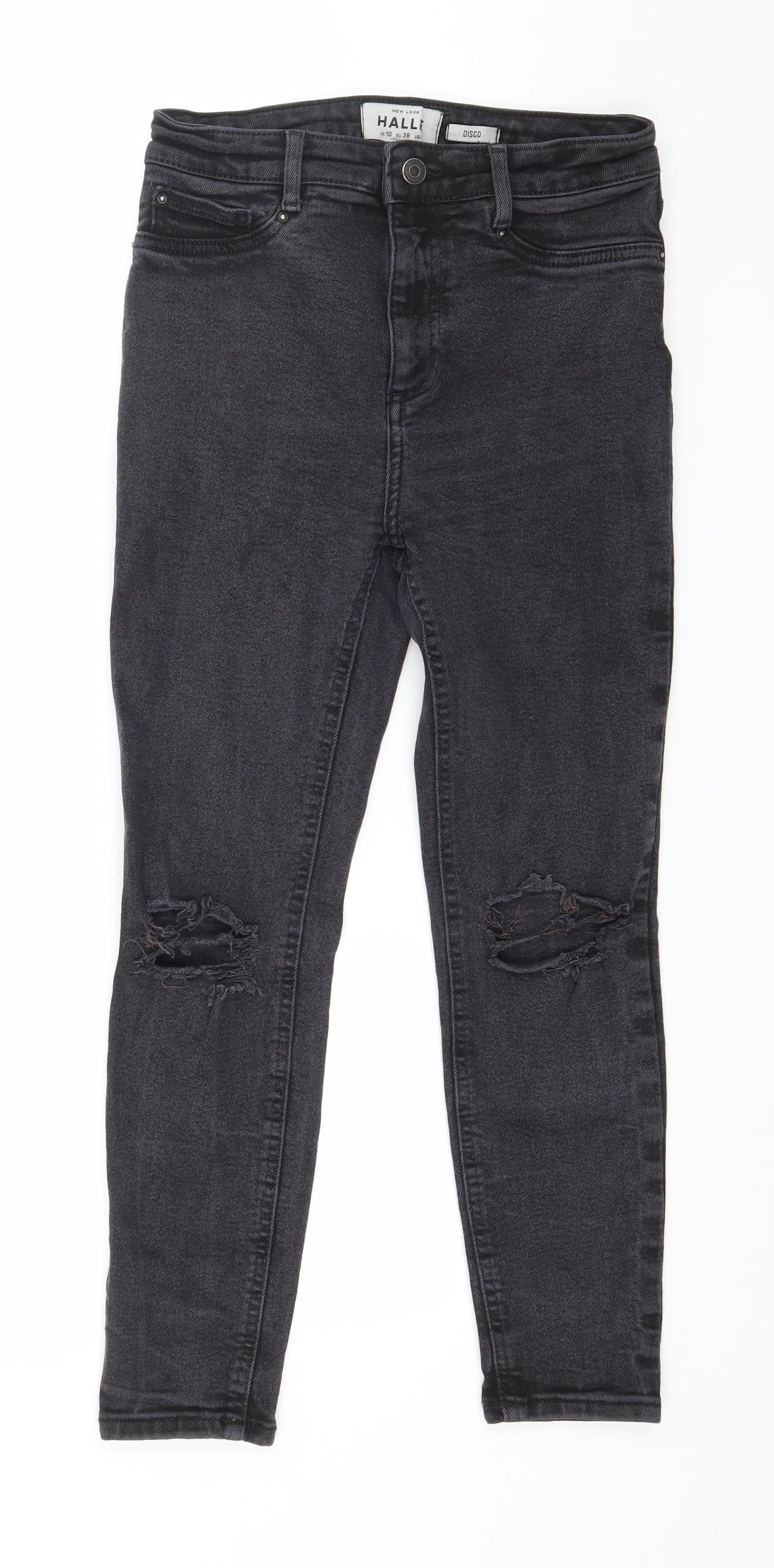 New Look Womens Grey  Denim Skinny Jeans Size 10 L24 in