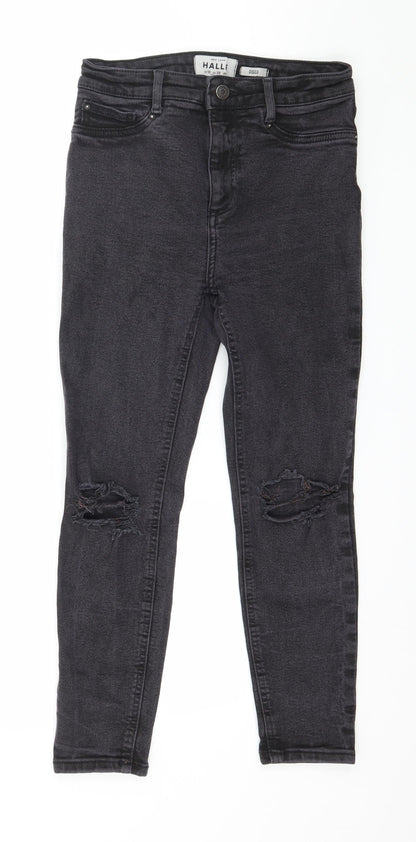 New Look Womens Grey  Denim Skinny Jeans Size 10 L24 in