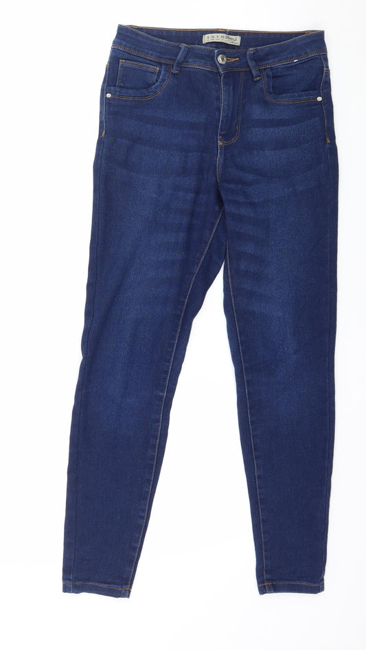 Denim & Co. Womens Blue  Denim Skinny Jeans Size 8 L26 in