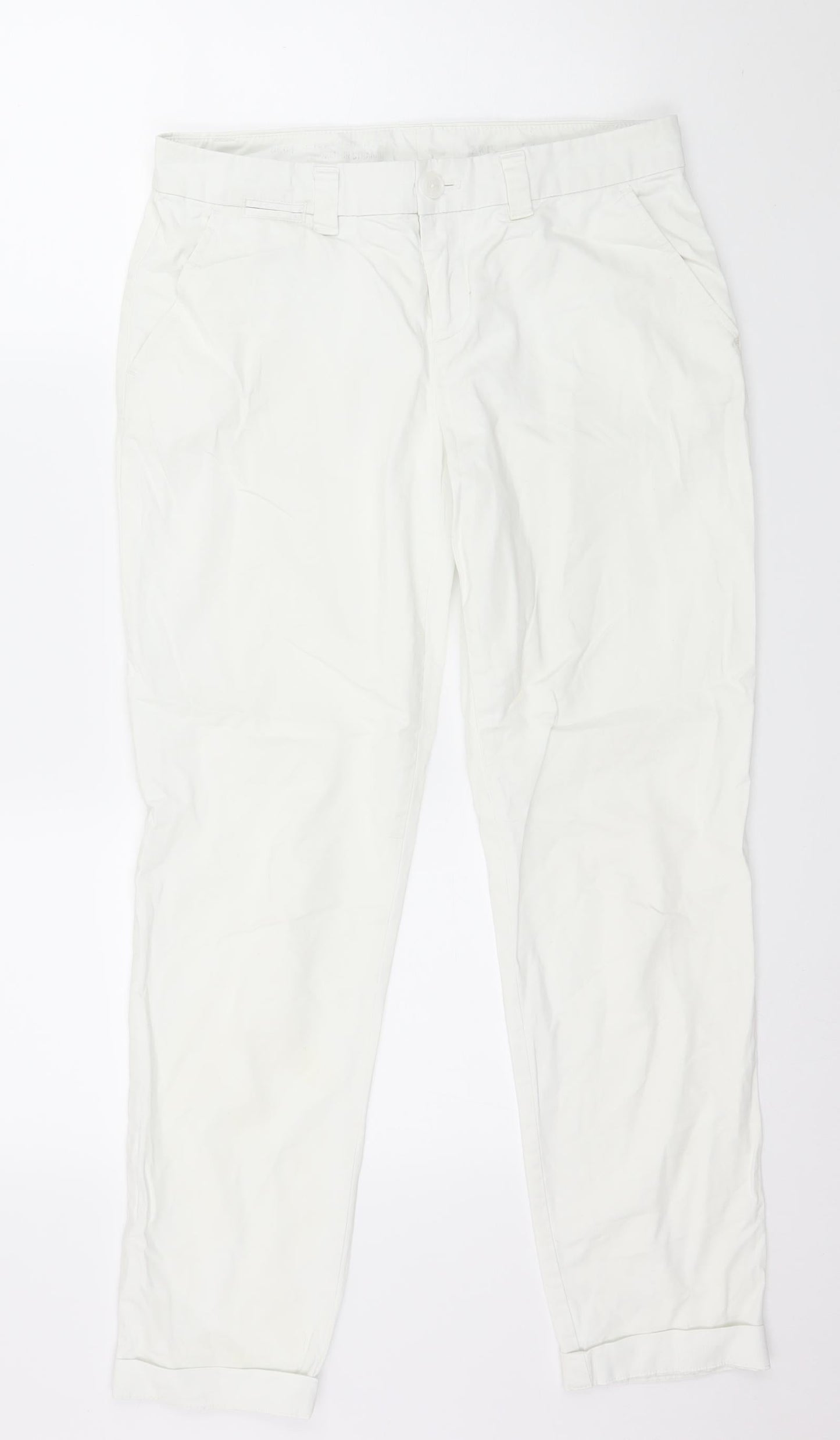 Womens UK Size 30 in Gap Regular Fit  White Trousers